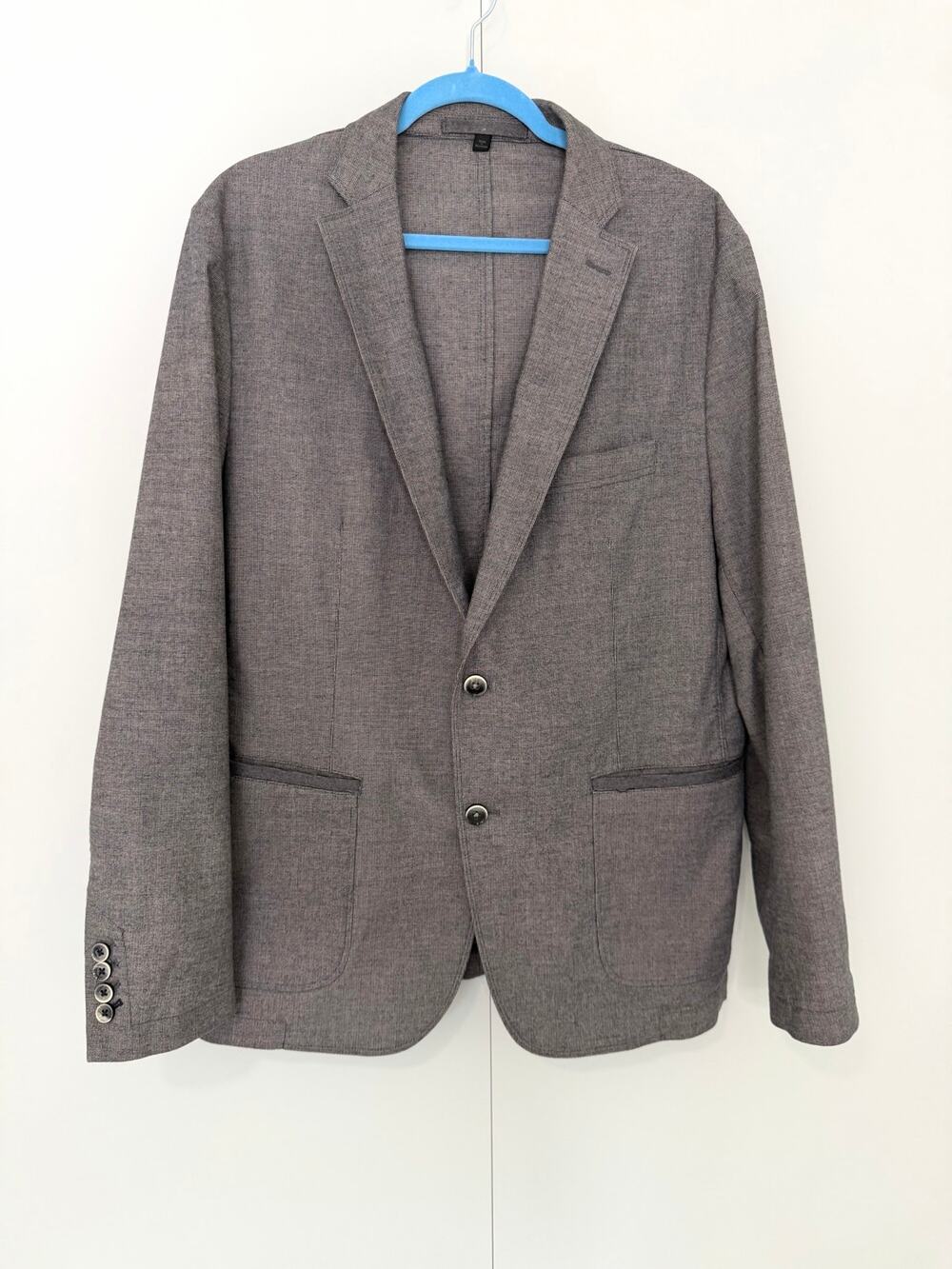 HUGO BOSS Men’s Morell-W Stretch Cotton Blend Blazer Jacket in Gray